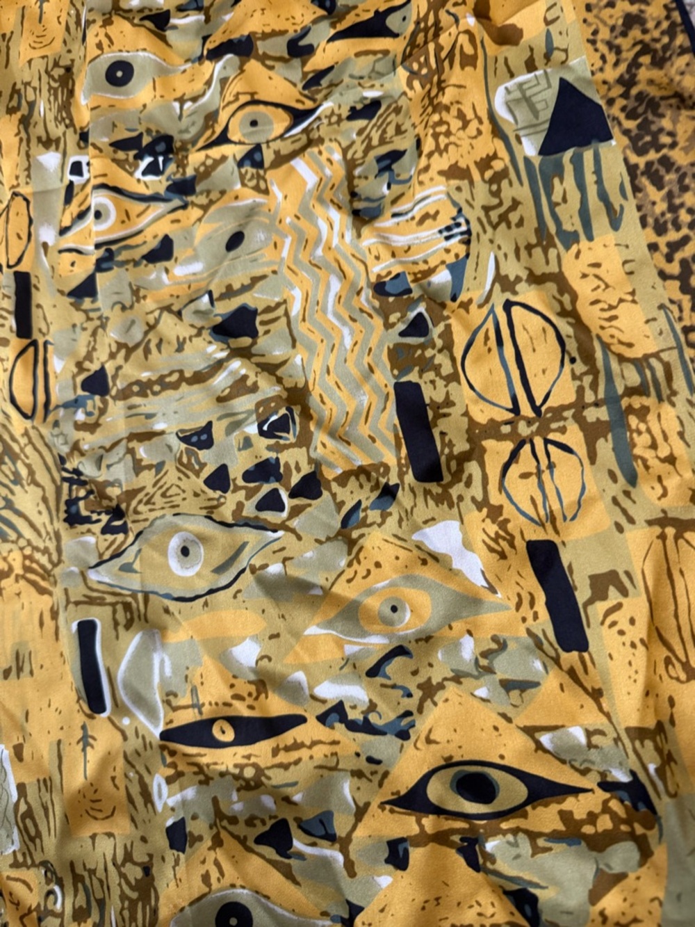 Vintage Klimt Silk Scarf Portrait Adele Bloch Bauer Gold Art Deco 100% Silk - Picture 4 of 10
